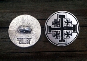 Jerusalem Cross or Crusaders' Cross Button