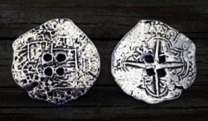 Piece of Eight Button with Holes