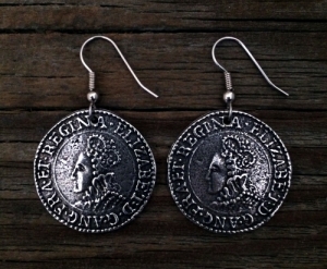Elizabethan Shilling Coin Earring