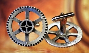 Steampunk Clock Gear Cuff Links