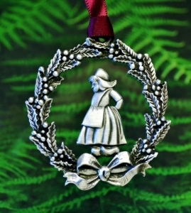 Dutch Girl Christmas Wreath Christmas Ornament