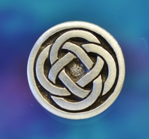 Celtic Eternity Love Knot Shank Button 7/8 Inch (22 mm) Fine Pewter