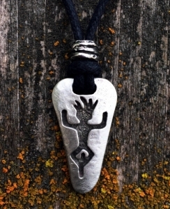 Biking Jewelry - Triangular Primitive Cyclist Bicyclist Necklace
