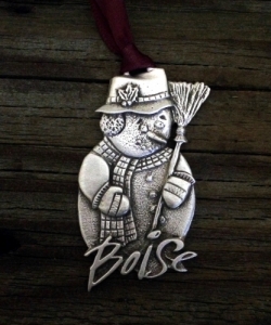 Boise Snowman Christmas Tree Ornament