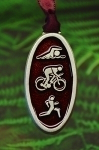 Oval Triathlon Christmas Tree Ornament