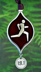 Runner's 13.1 Christmas Tree Ornament - Red