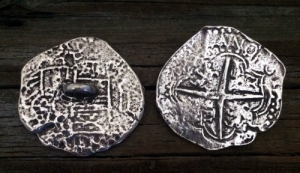 Pirate Pieces of Eight Button