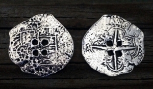 Piece of Eight Button with Holes