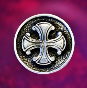 Canterbury Style Cross Button 1 Inch (25 mm)