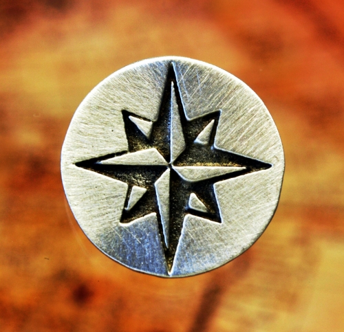 Compass Rose Star Pewter Shank Buttons, Pirate Buttons, Star Buttons, Compass Rose Buttons, Metal Shank Buttons