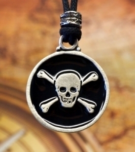 Jolly Roger Pendant by Treasure Cast Pirate Jewelry Skull /& Crossbones Necklace Pendant Skull Jewelry Skull and Bones Jewelry