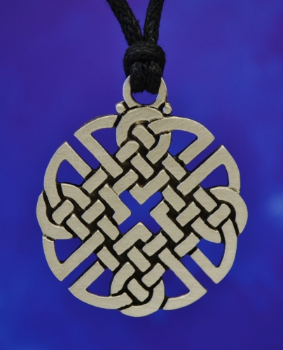 Celtic Hawk Head Pendant Knot-work Amulet in Fine Cast Pewter Old World Symbolic Charm