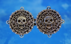 Pirate Medallion Cloak Clasp Fine Pewter