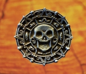 Pirate Skull Button Fine Pewter