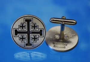 Jerusalem Cross  Cufflinks | Crusader's Cross Cufflinks | Pewter by Treasure Cast | Made in USA