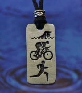Triathlon Pendant - Rectangle 