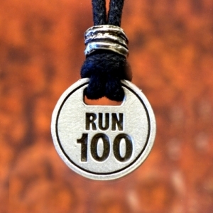 RUN 100 Ultra Marathon Runner Pewter Pendant