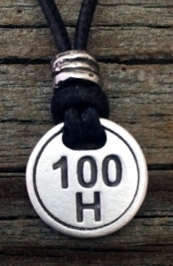 100 Meter Hurdles Pewter Pendant