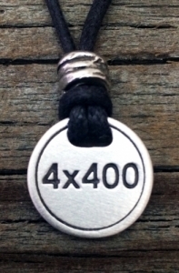 4x400 Relay Pewter Pendant