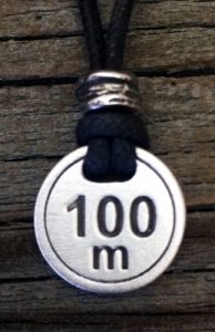 100 Meter Pewter Pendant