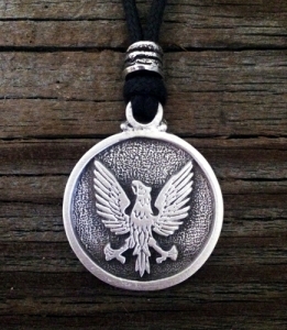 Heraldic Eagle Pewter Pendant