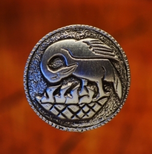 Pelican in Her Piety Button 