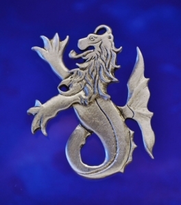 Medieval Sea Lion Pin | Merlion Brooch | Heraldic Sealion