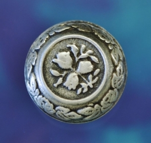 Floral Domed Shank Button 11/16 Inch (18 mm)