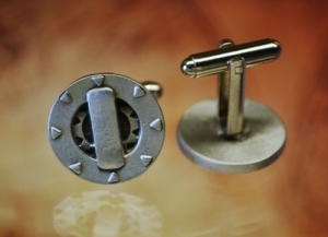 Steampunk Gizmo Cufflinks Fine Pewter