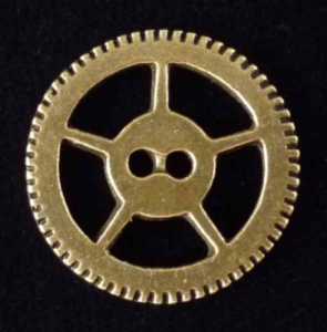 SteamPunk Buttons Sew-though Steampunk Gear Buttons Brass Finish