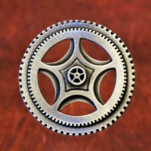  Large Steampunk Clock Gear Brooch