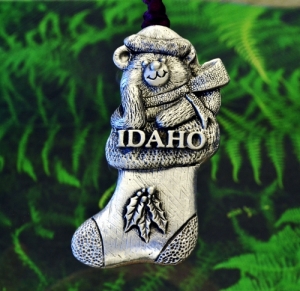 Idaho Teddy Bear Christmas Tree Ornament