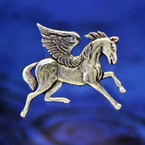Pegasus Pewter Buttons | Winged Horse Buttons | Vintage Buttons | Metal ...