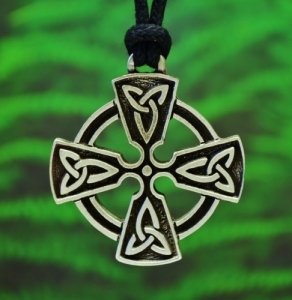 Celtic Cross Pendant with Triquetras