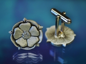 Tudor Rose Cufflinks Fine Pewter