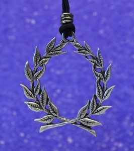 Laurel Wreath Pewter Pendant