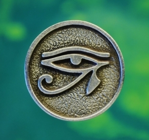 The Eye of Horus Pewter Button 3/4 Inch (19 mm) 7/8 Inch (22 mm) 1 Inch (25 mm)