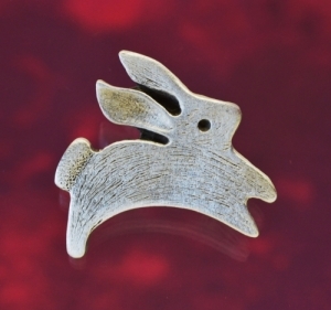 Leaping Bunny Rabbit Pin