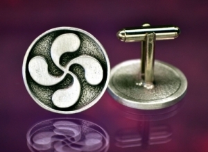 Lauburu Cufflinks Fine Pewter