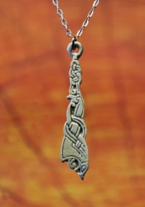 Viking Dragon Pewter Necklace