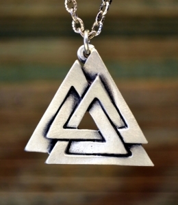 Viking Valknut Pewter Necklace