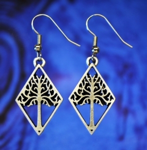 White Tree Earrings