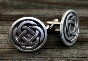 Celtic Quad Knot Cufflinks Fine Pewter