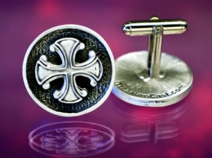 Athen Of Stater Coin WC63B Pair of Cufflinks Made From English Modern Pewter cuff link cufflink