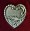 Vintage Style Victorian Heart Button 1 Inch (25 mm...