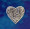 Rose Heart Shank Button 1 Inch (25 mm) Fine Pewter