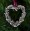 Holly Wreath Heart Ornament